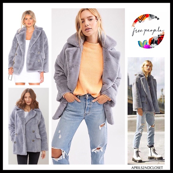 FREE PEOPLE TEDDY COAT JACKET FAUX FUR COAT A3C - Picture 4 of 16